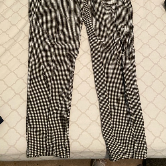 Silence + noise UO lightweight black and white gingham print high rise pants - Picture 2 of 5